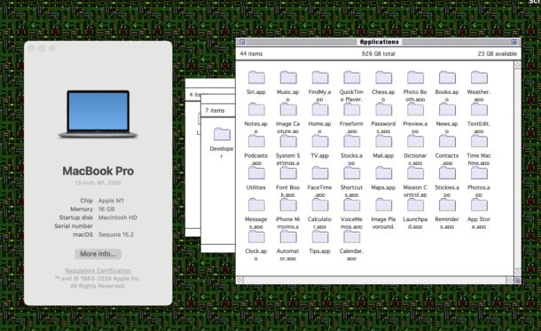 Веселье: превращаем macOS в ретро-машину со старыми звуками, плиточными обоями и классическим Finder