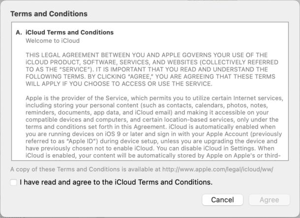 Fun: Don’t Forget to Accept New iCloud Terms & Conditions