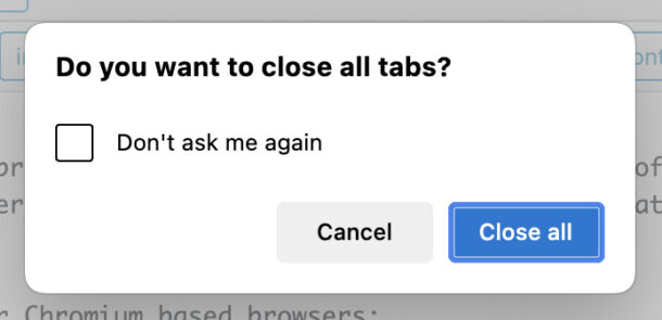 Как включить подтверждение перед закрытием окна с несколькими вкладками в Chrome, Edge, Brave