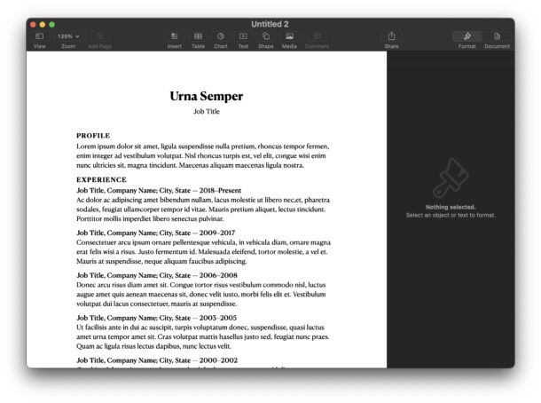 Создаем резюме в Pages на Mac, iPhone и iPad