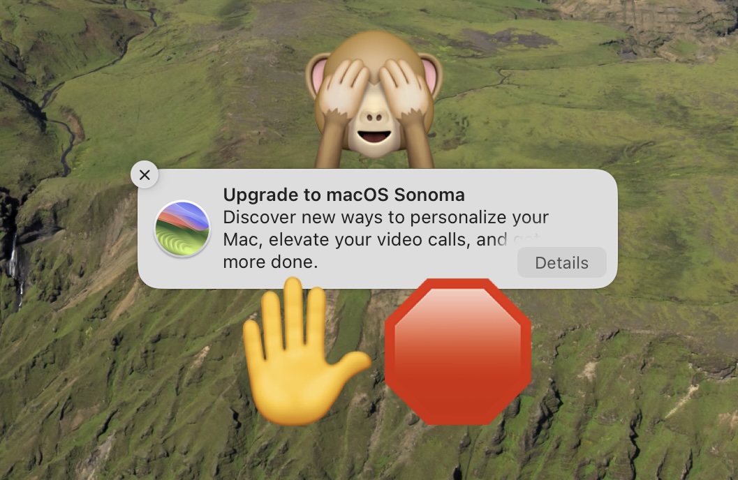 Как отключить уведомления «Обновиться до macOS Sonoma» на Mac