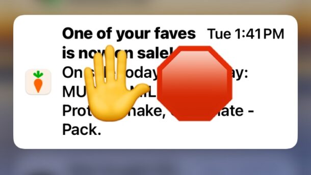 Как отключить рекламные уведомления Instacart на iPhone