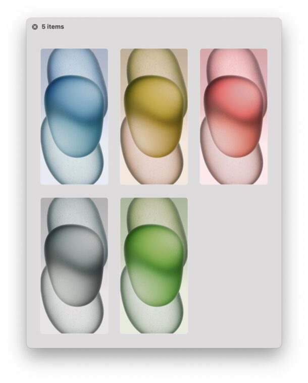 Забираем стандартные обои с iPhone 15