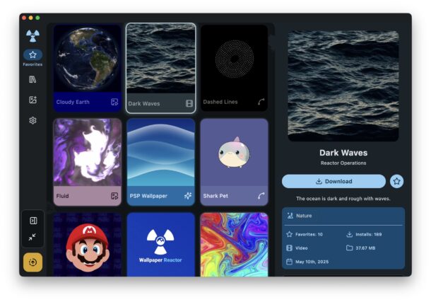 Оживляем рабочий стол Mac: живые обои с Wallpaper Reactor Lite