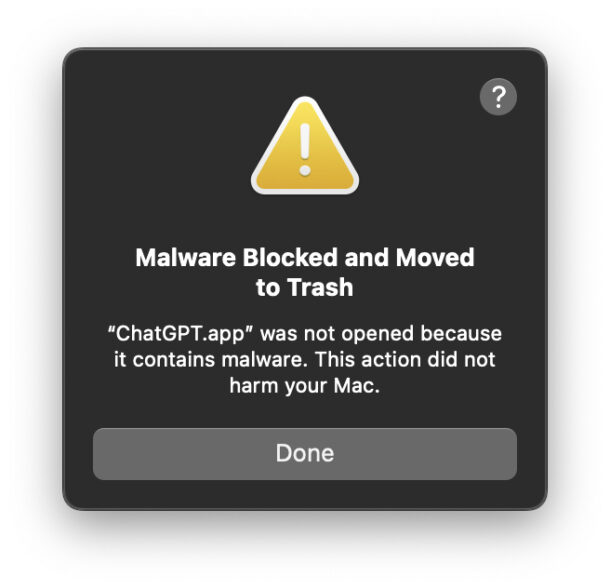 Mac сообщает, что ChatGPT — это вредоносное ПО? Вот почему и как это исправить