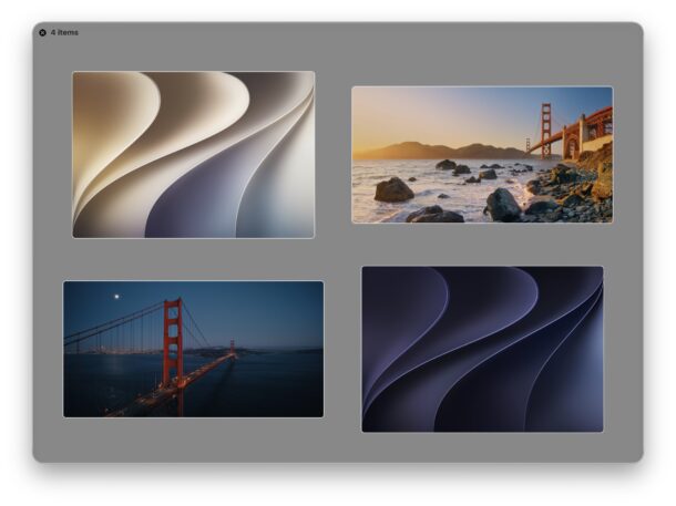 Скачиваем все 4 стандартных обоя MacOS Golden Gate 27