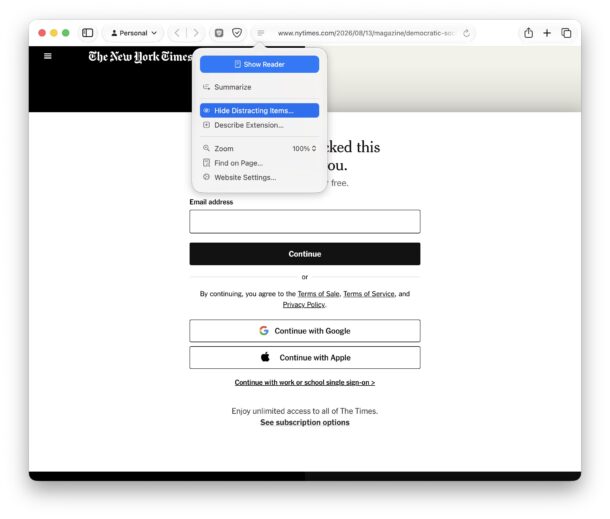 Как убрать мусор с веб-страниц в Safari на Mac, iPhone и iPad