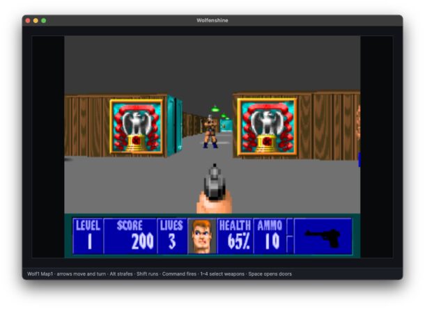 Играем в классический Wolfenstein 3D 1992 года, но с современным освещением